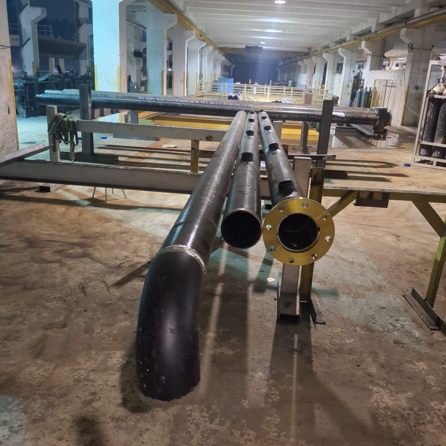 Flanged Carbon Steel Pipe Spool Pre-Fabrication